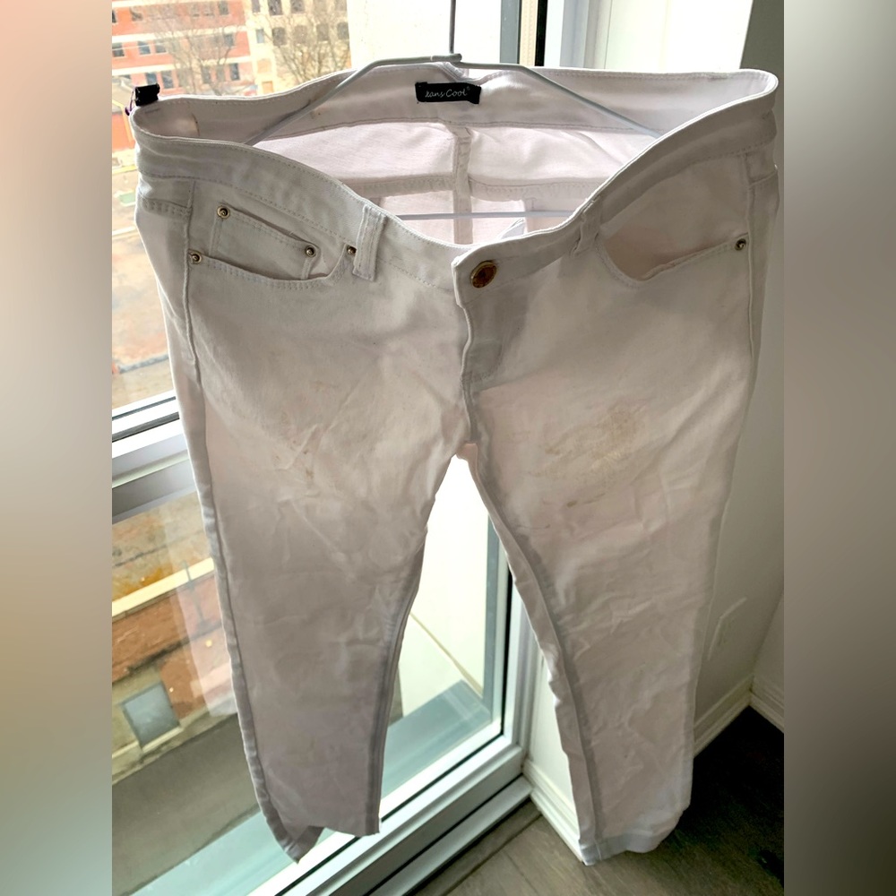 White Straight Jeans
